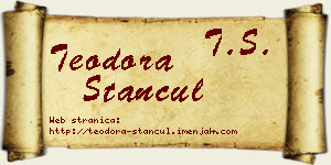 Teodora Stančul vizit kartica